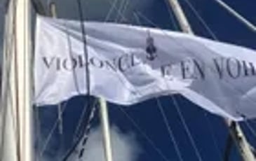 Violoncelle en voile