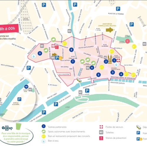 Plan Fête de la musique à Quimper 2026