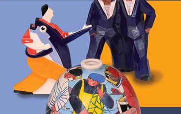 Cudennec, Lapicque, Moal, La faïence de Quimper inspire trois artistes contemporains