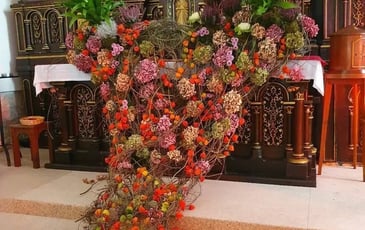 Décor floral : Notre-Dame aux couleurs de l'automne