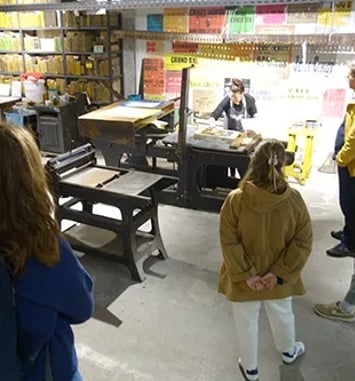 Visite guidée du musée vivant de l'imprimerie Pam à Brest