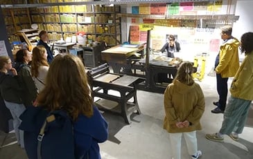 Visite guidée du musée vivant de l'imprimerie Pam à Brest
