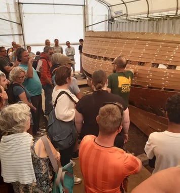 Visite du chantier de restauration au Port-musée