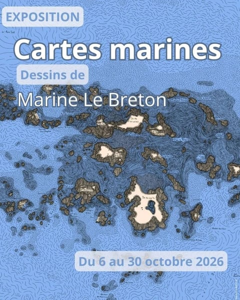 Exposition "Cartes marines" Marine Le Breton